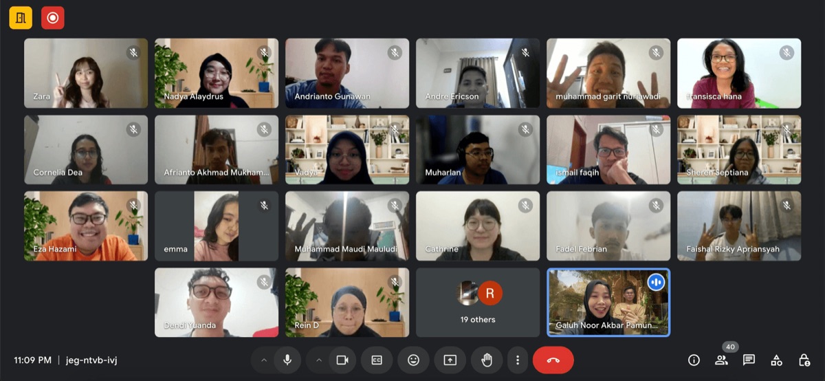 Murid Tanehongo saat kelas online
